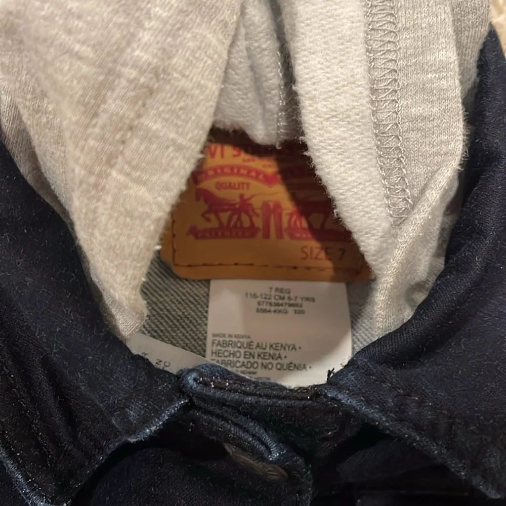 Levi’s mixed media hoodie jacket, size 7 - Picture 5 of 8